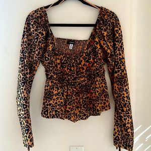 URBAN OUTFITTERS CHEETAH PRINT TOP